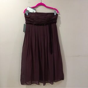 New Ann Taylor Strapless Dress Silk Plum Purple Formal 90s Fairly Size 6 Womens